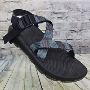 Chaco Z1 Classic Sport Sandals Mens 11 Black Blue Hiking Water Shoes Z/Cloud